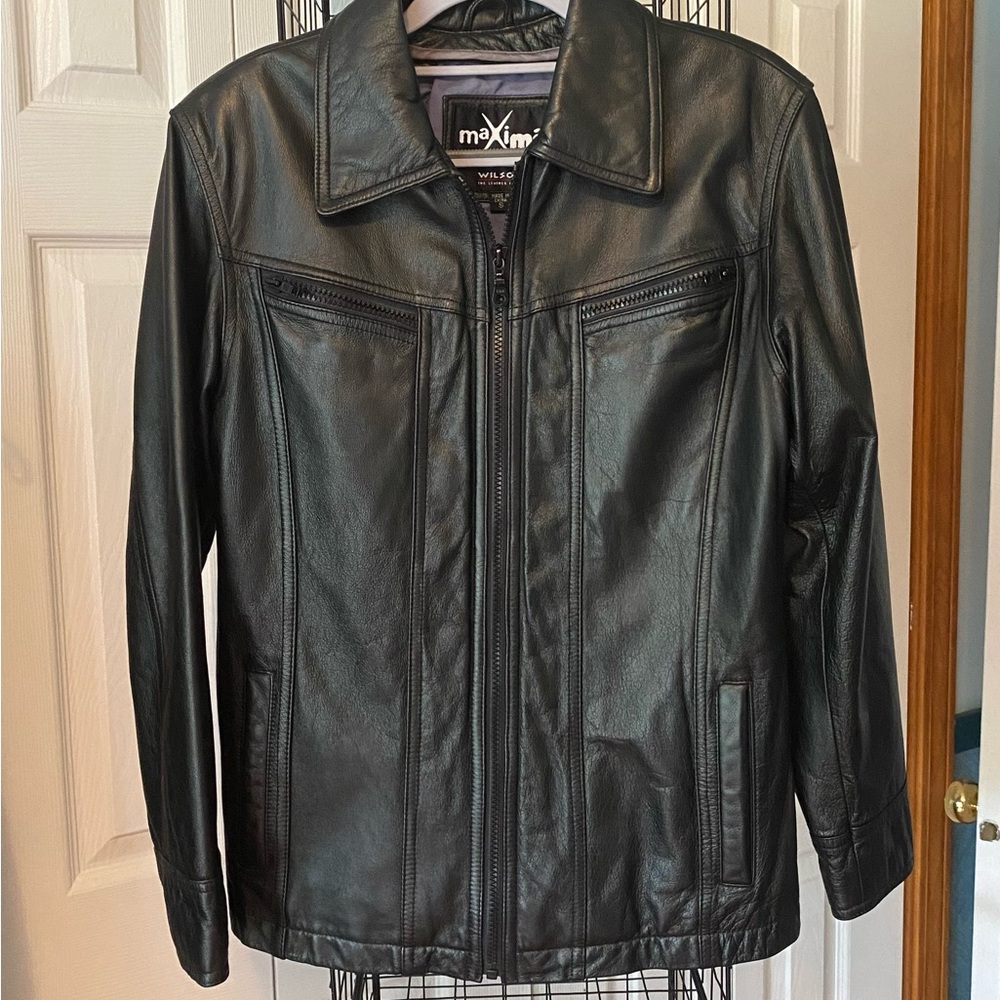 Womens Vintage Leather Jacket Sz S